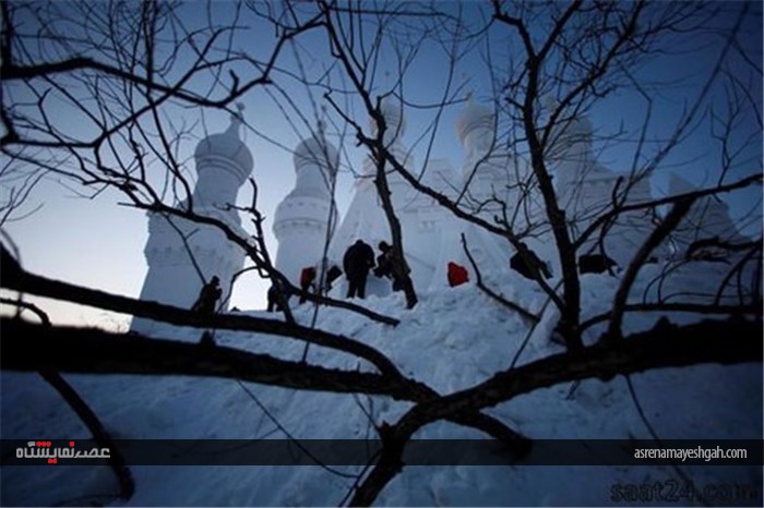 برگزاری جشنواره شهر یخی در چین +تصاویر