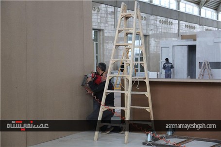 گزارش تصویری مراحل آماده سازی نخستین نمایشگاه بین المللی تهران پلاست شهرآفتاب تهران