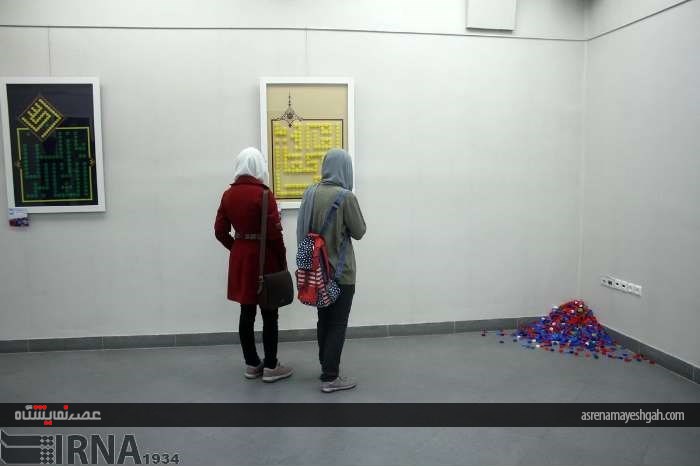 گزارش تصویری نمایشگاه نگارش خط کوفی بنابی در مشهد