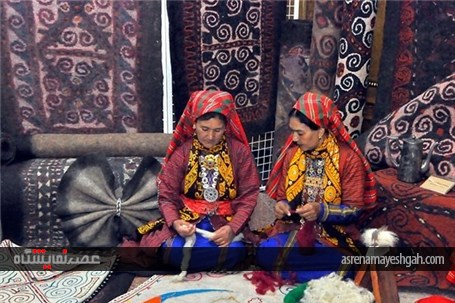 نمایشگاه اختصاصی نمد ملی ترکمنی در عشق‌آباد برگزار شد