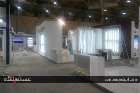 گزارش تصویری از آماده سازی غرفه های نهمین نمایشگاه بورس، بانک و بیمه