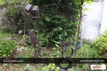 گزارش تصویری سومین نمایشگاه مجسمه‌های فلزات بازیافتی در قائم‌شهر