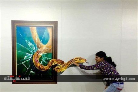 گزارش تصویری برگزاری نمایشگاه نقاشی های سه بعدی در هند