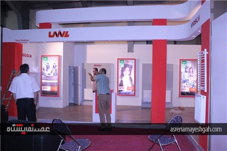 مراحل غرفه آرایی شانزدهمین نمایشگاه تخصصی صنعت ساختمان همدان