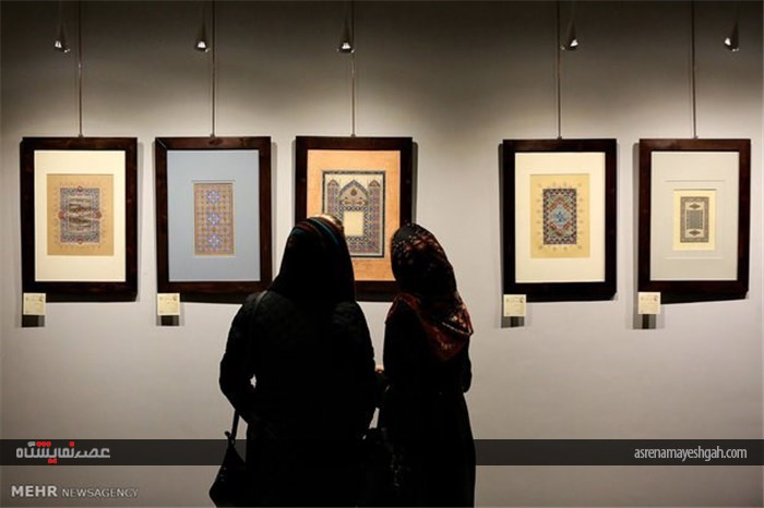 گزارش تصویری نمایشگاه آثار منتخب پنجمین دوسالانه تذهیب های قرآنی در مشهد