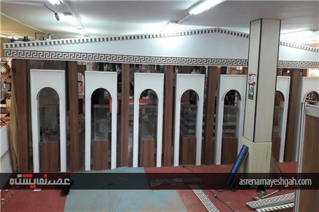 گزارش تصویری مراحل آماده سازی غرفه در نمایشگاه تخصصی مبلمان و لوستر همدان