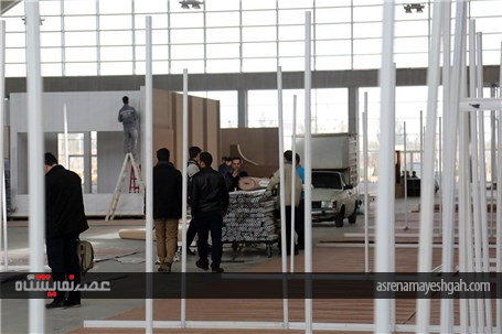 گزارش تصویری مراحل آماده سازی نخستین نمایشگاه بین المللی تهران پلاست شهرآفتاب تهران
