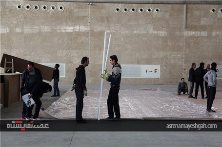 گزارش تصویری مراحل آماده سازی نخستین نمایشگاه بین المللی تهران پلاست شهرآفتاب تهران