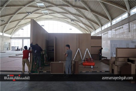 گزارش تصویری مراحل آماده سازی نخستین نمایشگاه بین المللی تهران پلاست شهرآفتاب تهران