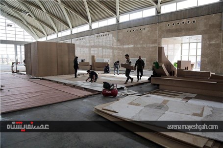 گزارش تصویری مراحل آماده سازی نخستین نمایشگاه بین المللی تهران پلاست شهرآفتاب تهران