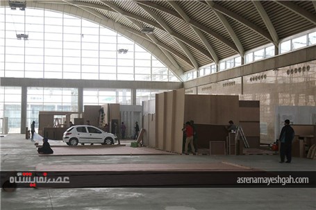 گزارش تصویری مراحل آماده سازی نخستین نمایشگاه بین المللی تهران پلاست شهرآفتاب تهران