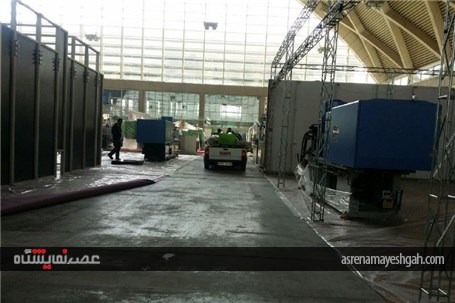 گزارش تصویری یک روز مانده تا برگزاری نمایشگاه تهران پلاست در شهر آفتاب