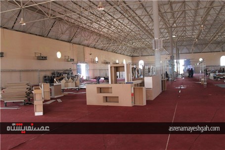 گزارش تصویری آغاز عملیات غرفه سازی اولین نمایشگاه خودرو ،قطعات و صنایع وابسته بوشهر