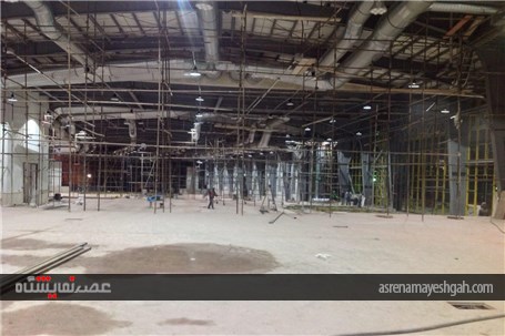 گزارش تصویری شبانه ساخت سالن شمار 5 شرکت سهامی نمایشگاه های بین المللی ج.ا.ایران