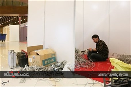 گزارش تصویری از آماده سازی نمایشگاه رسانه های دیجیتال