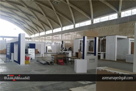 گزارش تصویری از آماده سازی غرفه های نمایشگاه خودرو تهران