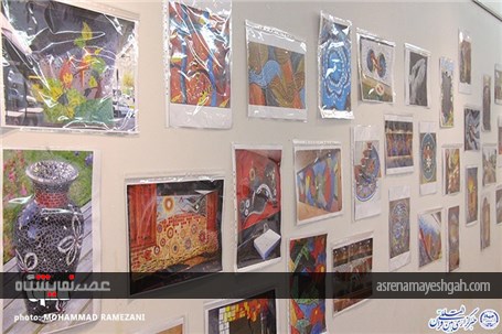 گزارش تصویری از برگزاری نخستین نمایشگاه معرق کاشی در بیرجند