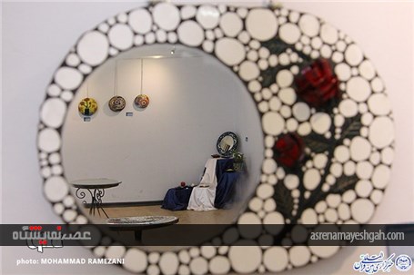 گزارش تصویری از برگزاری نخستین نمایشگاه معرق کاشی در بیرجند