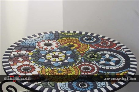 گزارش تصویری از برپایی نمایشگاه معرق کاشی در نگارخانه بیرجند