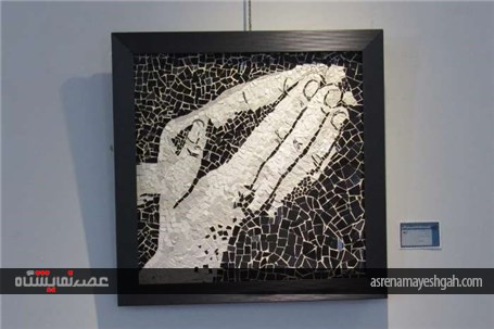 گزارش تصویری از برپایی نمایشگاه معرق کاشی در نگارخانه بیرجند