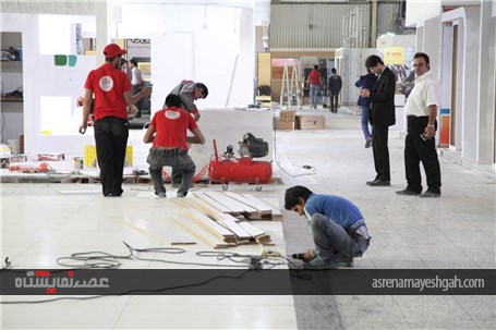 گزارش تصویری آماده سازی غرفه های نمایشگاه دام و طیور اصفهان