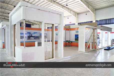 گزارش تصویری آماده سازی غرفه های نمایشگاه دام و طیور اصفهان