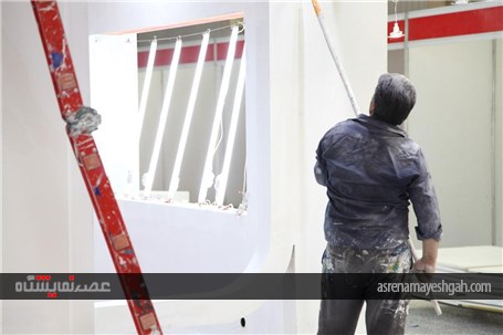 گزارش تصویری آماده سازی غرفه های نمایشگاه دام و طیور اصفهان