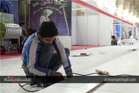 گزارش تصویری آماده سازی غرفه های نمایشگاه دام و طیور اصفهان