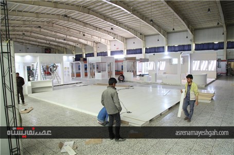 گزارش تصویری آماده سازی غرفه های نمایشگاه دام و طیور اصفهان