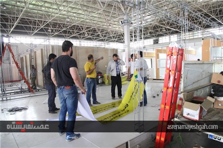 گزارش تصویری آماده سازی غرفه های نمایشگاه دام و طیور اصفهان