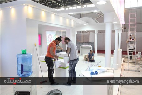 گزارش تصویری آماده سازی غرفه های نمایشگاه دام و طیور اصفهان