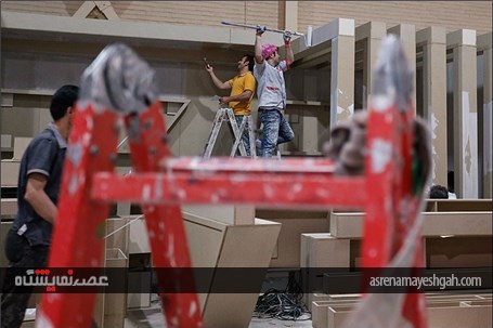 گزارش تصویری از آماده سازی بیست و دومین نمایشگاه بین المللی نفت