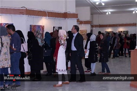 گزارش تصویری از برپایی نمایشگاه نقاشی در شهرکرد