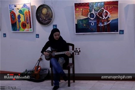 گزارش تصویری از برپایی نمایشگاه نقاشی در شهرکرد