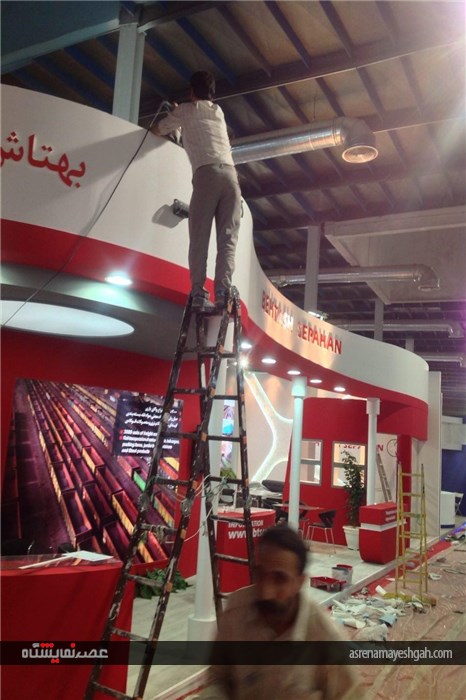 گزارش تصویری از آماده سازی غرفه های بزرگترین نمایشگاه حمل و نقل ریلی ایران