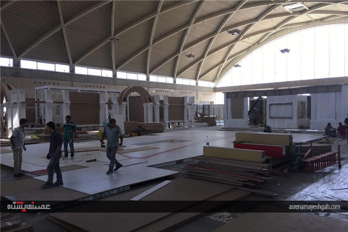 گزارش تصویری آماده سازی نخستین نمایشگاه بین المللی فرش ماشینی، موکت و کف پوش شهرآفتاب