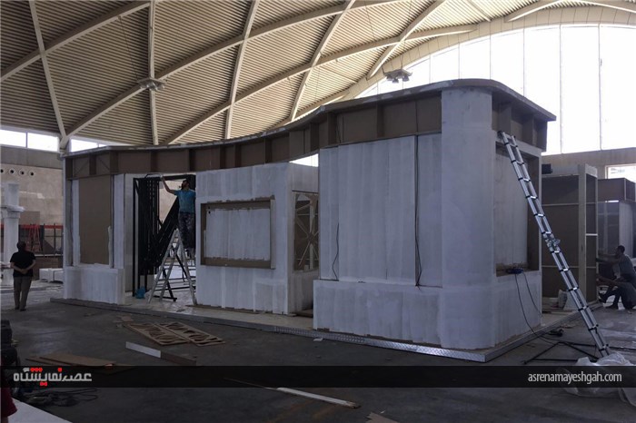 صویری آماده سازی نخستین نمایشگاه بین المللی فرش ماشینی، موکت و کف پوش شهرآفتاب