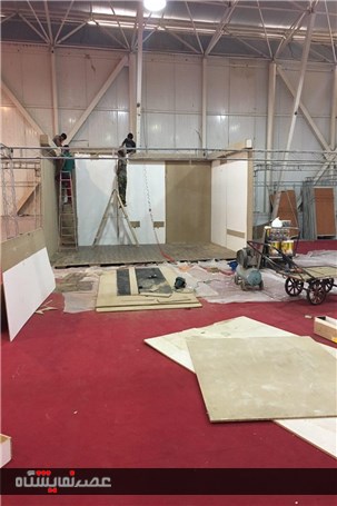 گزارش تصویری آماده سازی شانزدهمین نمایشگاه بین المللی الکامپ و تلکام شیراز