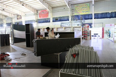 گزارش تصویری از آماده سازی و غرفه‌سازی چهارمین نمایشگاه تجهیزات و لوازم خانه اصفهان