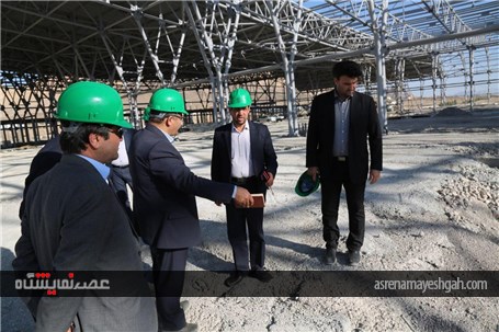 بازدید رییس و جمعی از اعضای کمیسیون اقتصادی شورای اسلامی شهر اصفهان از پروژه نمایشگاه