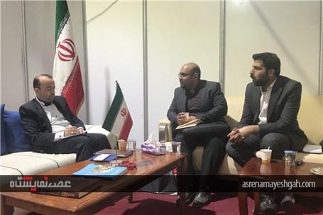 بازدید رایزن بازرگانی ایران در عراق از پاویون ایران در نمایشگاه عراق