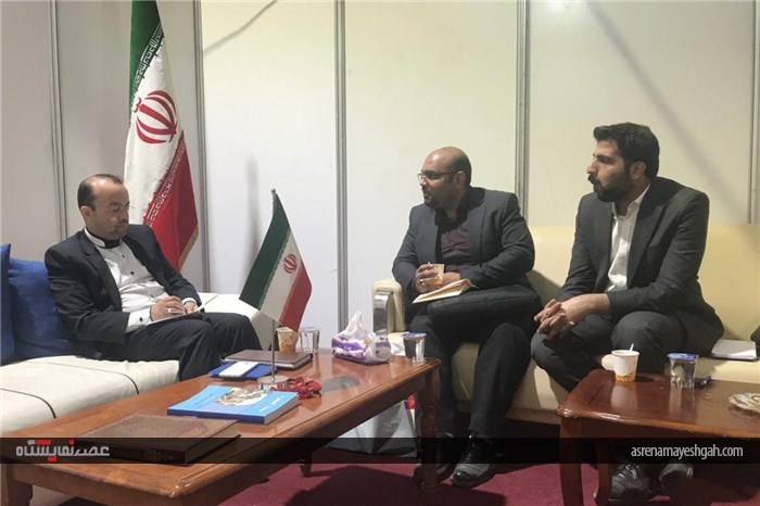 بازدید رایزن بازرگانی ایران در عراق از پاویون ایران در نمایشگاه عراق