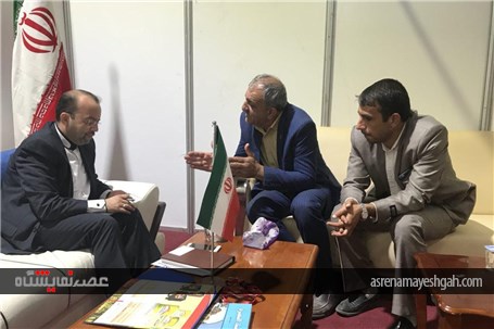 بازدید رایزن بازرگانی ایران در عراق از پاویون ایران در نمایشگاه عراق