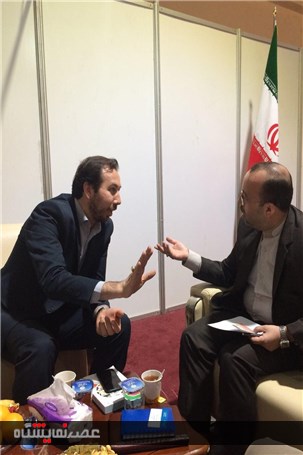 بازدید رایزن بازرگانی ایران در عراق از پاویون ایران در نمایشگاه عراق