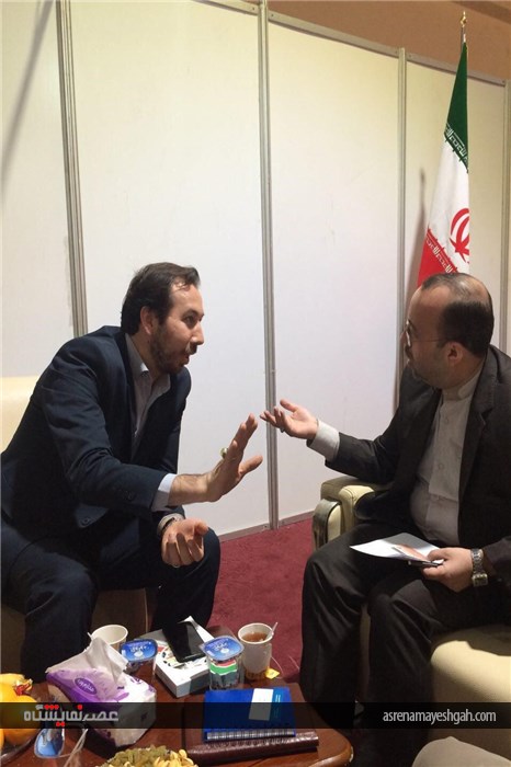 بازدید رایزن بازرگانی ایران در عراق از پاویون ایران در نمایشگاه عراق