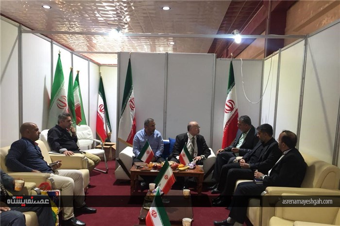 بازدید رایزن بازرگانی ایران در عراق از پاویون ایران در نمایشگاه عراق