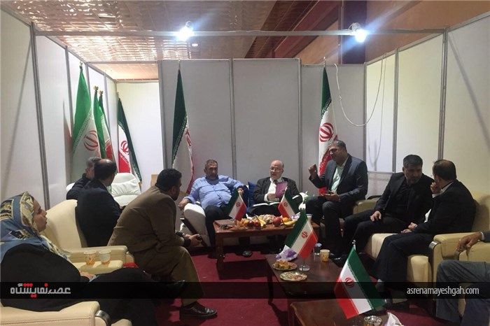 بازدید رایزن بازرگانی ایران در عراق از پاویون ایران در نمایشگاه عراق