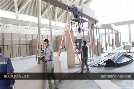 گزارش تصویری از آماده سازی نمایشگاه خودرو شهر آفتاب