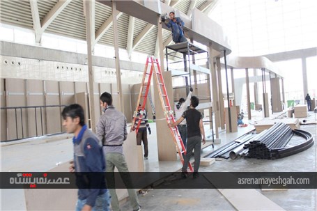 گزارش تصویری از آماده سازی نمایشگاه خودرو شهر آفتاب