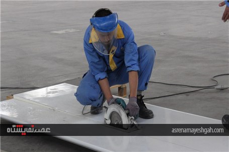 گزارش تصویری از آماده سازی نمایشگاه خودرو شهر آفتاب